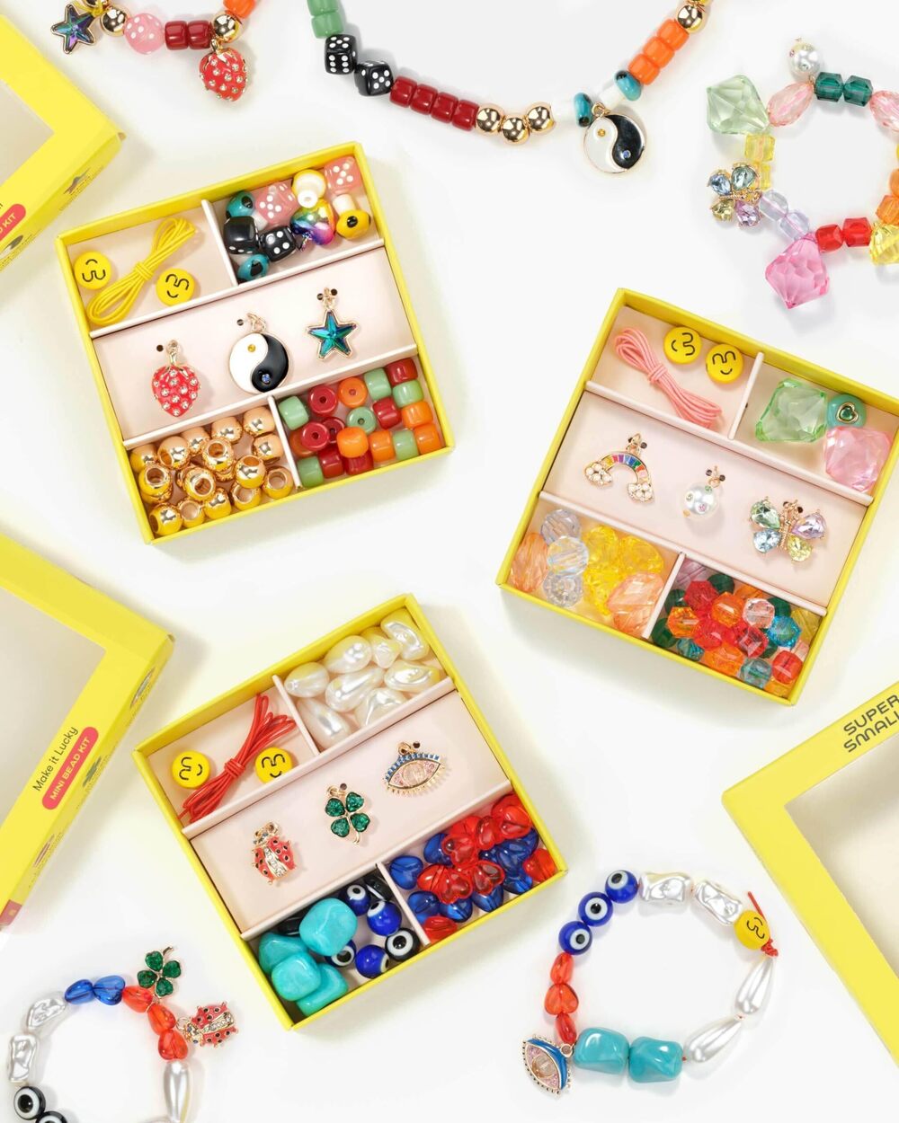 4874 Mini Bead Kit Gift Set 3 Boxes of Unique Beads and Special Charms